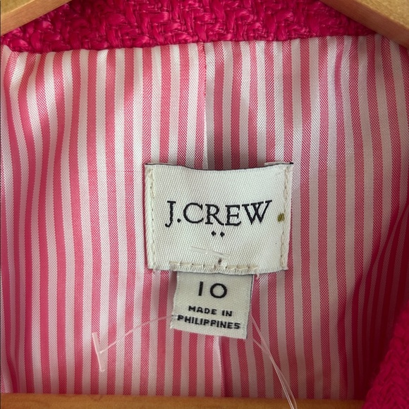 NWT J Crew pink tweed blazer, size 10 - Picture 4 of 7